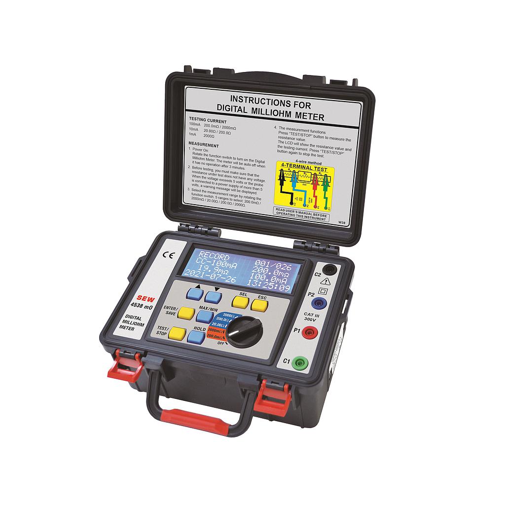 Máy đo điện trở thấp SEW 4538 mO (0~2000 ohm, 100mA)